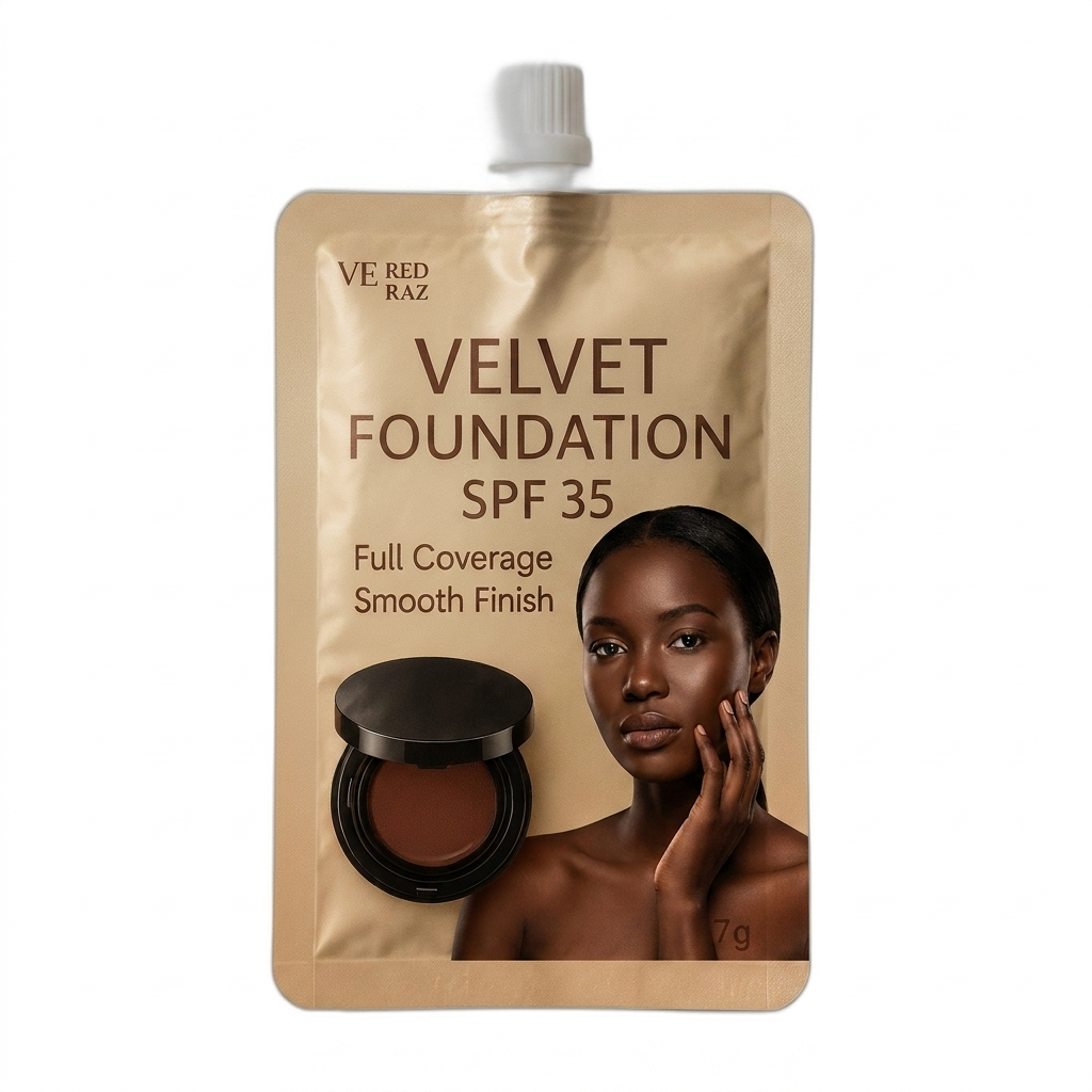 Velvet Foundation SPF 35 — 380 Mahogany Deep — Baršunasta prekrivnost SPF 35