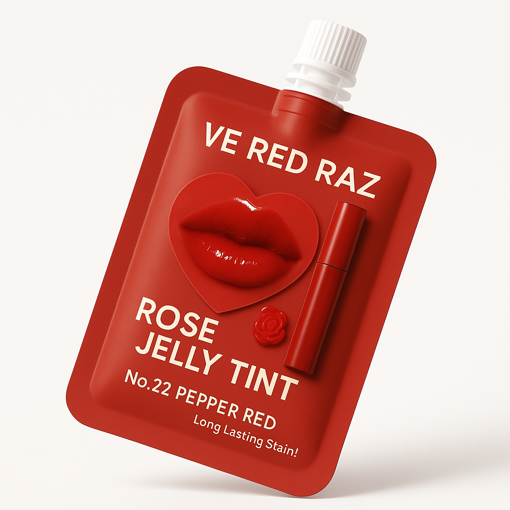 Lip Jelly — Pepper Red — Lesk na Rty s Růží