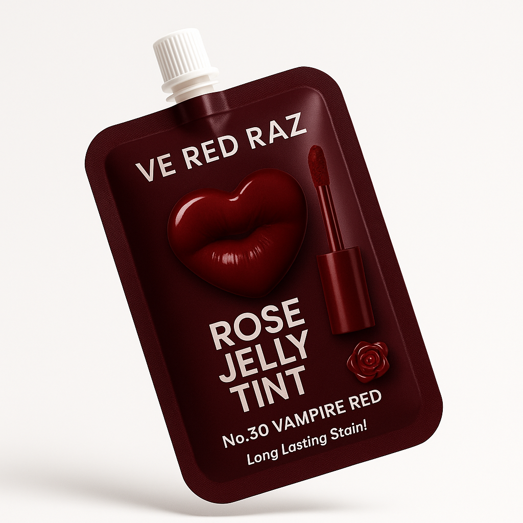 Lip Jelly — Vampire Red — Gloss Labial de Rosa